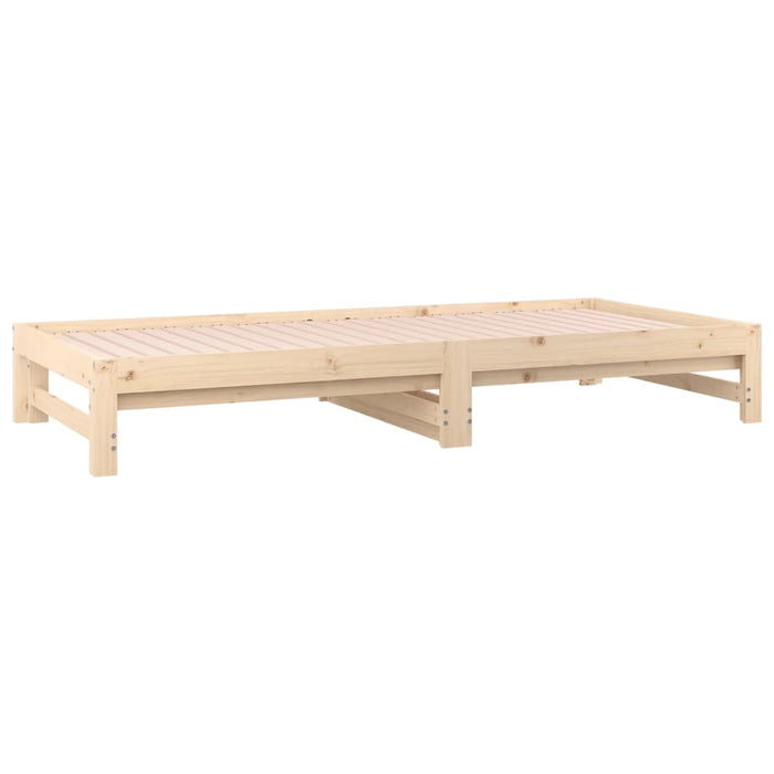 Pull-out Day Bed without Mattress 2x(90x200) cm Solid Wood Pine