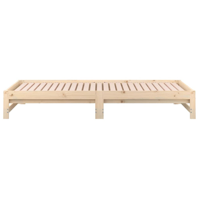 Pull-out Day Bed without Mattress 2x(90x200) cm Solid Wood Pine