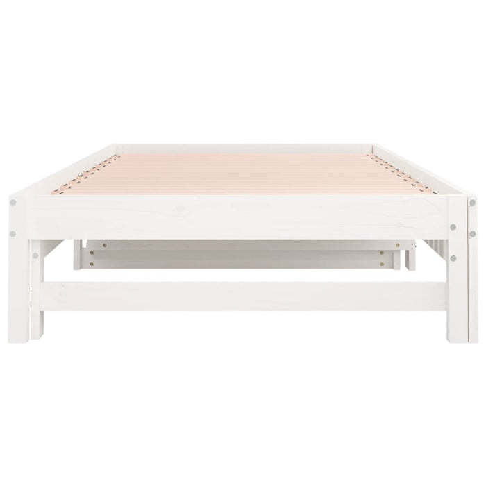 Pull-out Day Bed without Mattress White 2x(90x200) cm