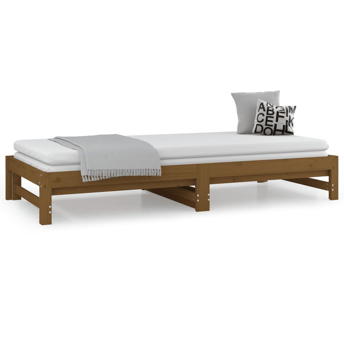 Pull-out Day Bed without Mattress Honey Brown 2x(90x200) cm