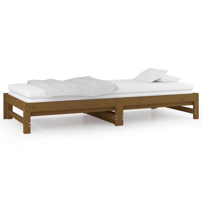 Pull-out Day Bed without Mattress Honey Brown 2x(90x200) cm