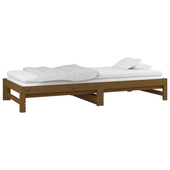 Pull-out Day Bed without Mattress Honey Brown 2x(90x200) cm