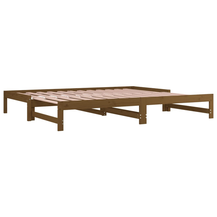 Pull-out Day Bed without Mattress Honey Brown 2x(90x200) cm