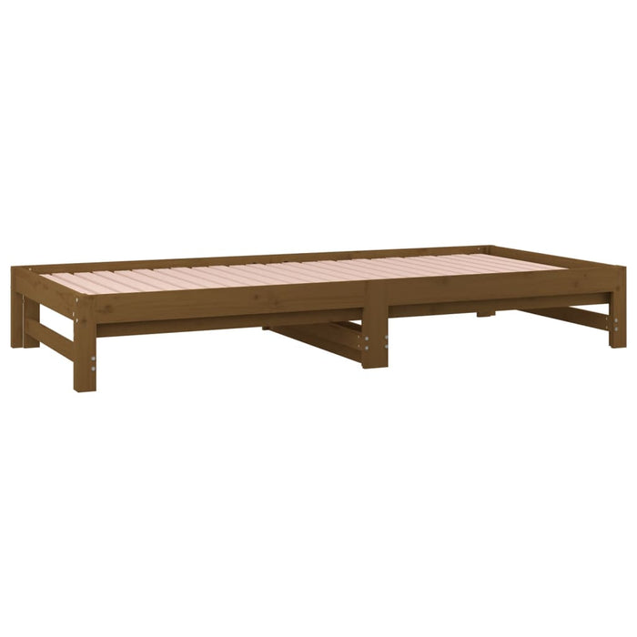 Pull-out Day Bed without Mattress Honey Brown 2x(90x200) cm