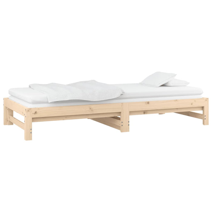 Pull-out Day Bed without Mattress 2x(80x200) cm Solid Wood Pine