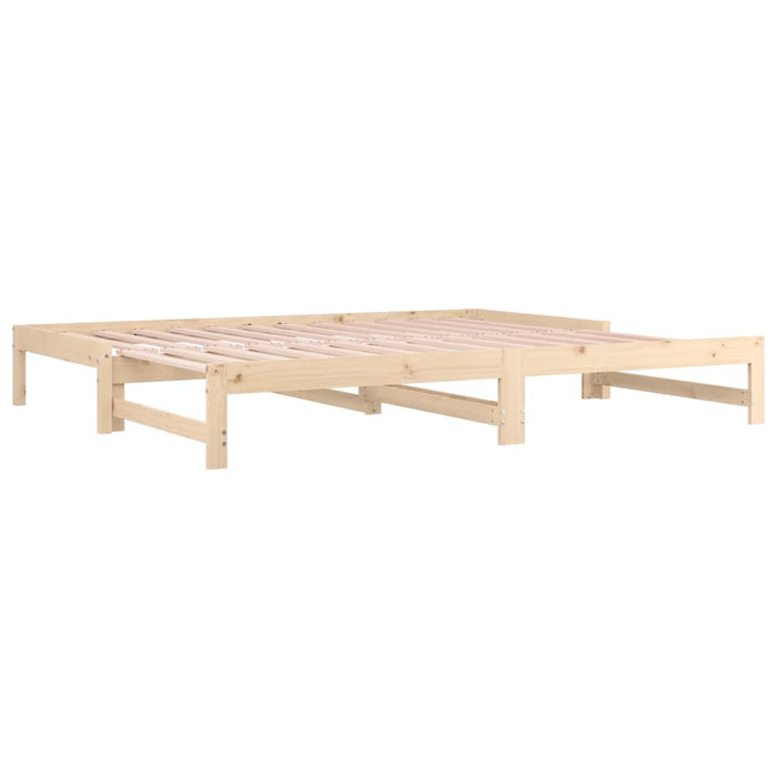 Pull-out Day Bed without Mattress 2x(80x200) cm Solid Wood Pine