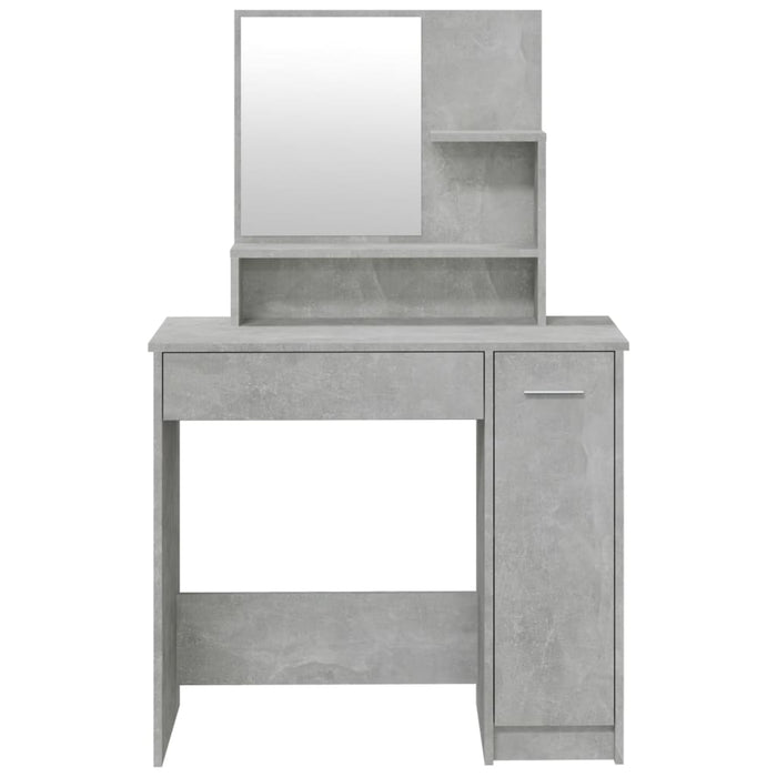 Dressing Table with Mirror Concrete Grey 86.5x35x136 cm