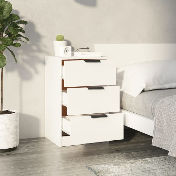 Bedside Cabinet White 40x36x65 cm