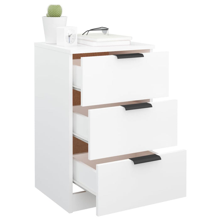 Bedside Cabinet White 40x36x65 cm