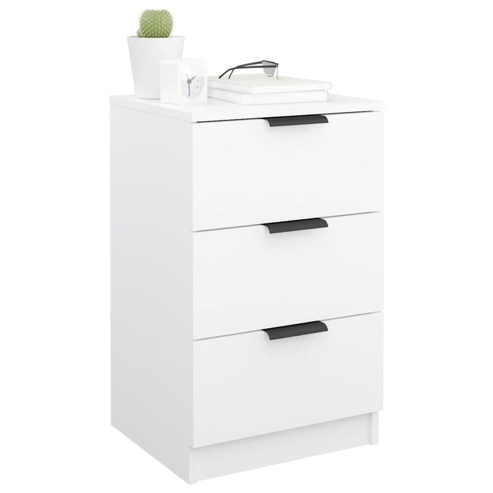 Bedside Cabinet White 40x36x65 cm