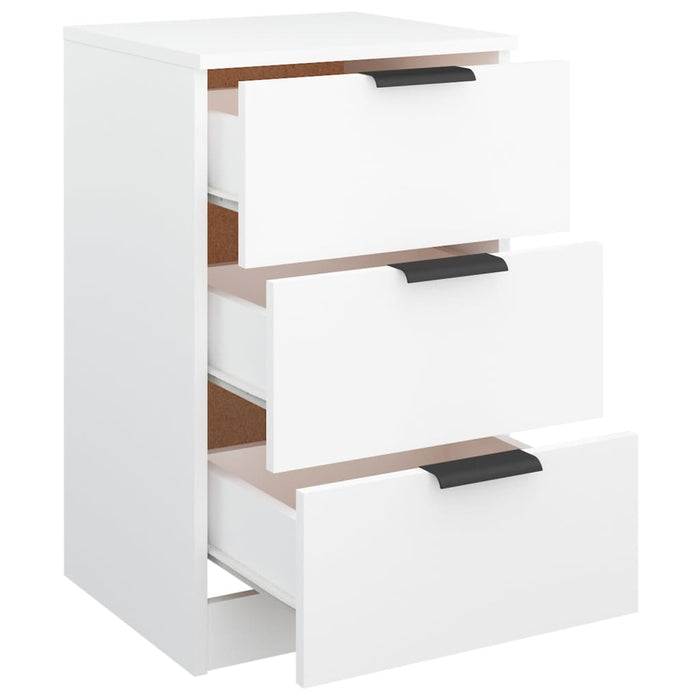 Bedside Cabinet White 40x36x65 cm