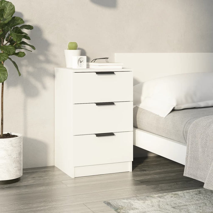 Bedside Cabinet White 40x36x65 cm