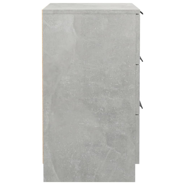 Noptiera 2 buc Gri Beton 40x36x65 cm