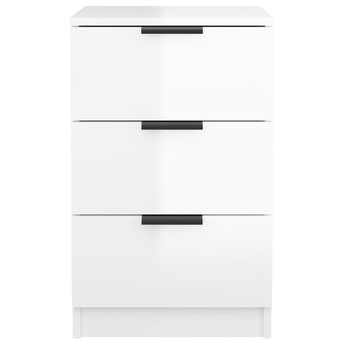 Bedside Cabinets 2 pcs High Gloss White 40x36x65 cm