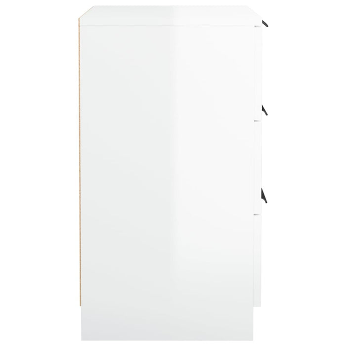 Bedside Cabinets 2 pcs High Gloss White 40x36x65 cm