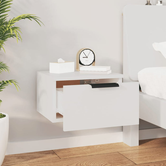 Wall-mounted Bedside Cabinet White 34x30x20 cm