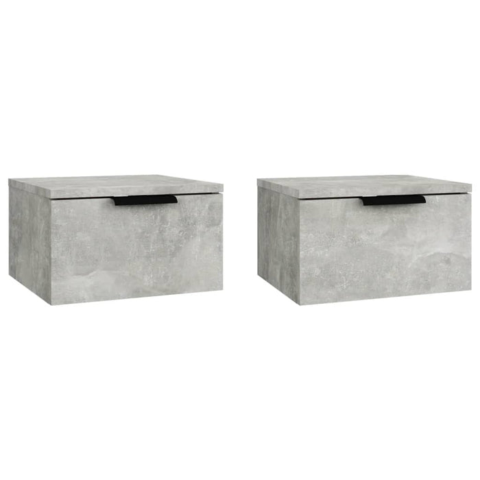 Wall-mounted Bedside Cabinets 2 pcs Concrete Grey 34x30x20 cm