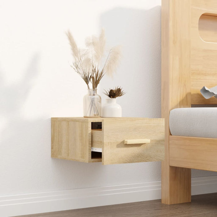 Wall-mounted Bedside Cabinet Sonoma Oak 35x35x20 cm