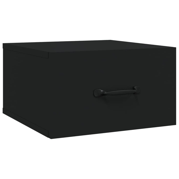 Wall-mounted Bedside Cabinet Black 35x35x20 cm