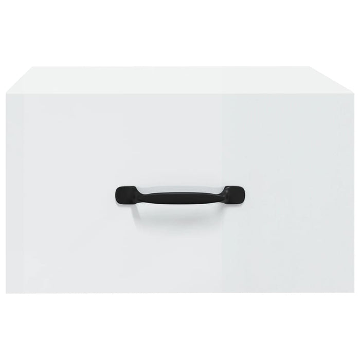 Wall-mounted Bedside Cabinet High Gloss White 35x35x20 cm