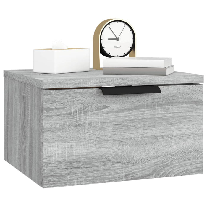 Wall-mounted Bedside Cabinet Grey Sonoma 34x30x20 cm