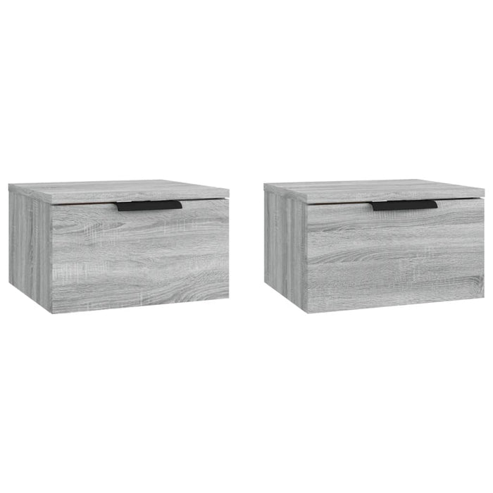 Wall-mounted Bedside Cabinets 2 pcs Grey Sonoma 34x30x20 cm