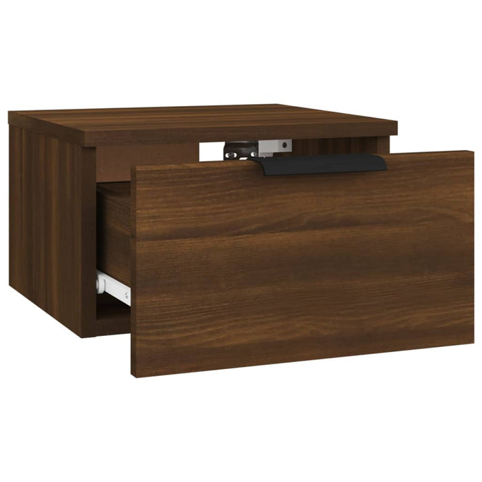 Wall-mounted Bedside Cabinet Brown Oak 34x30x20 cm