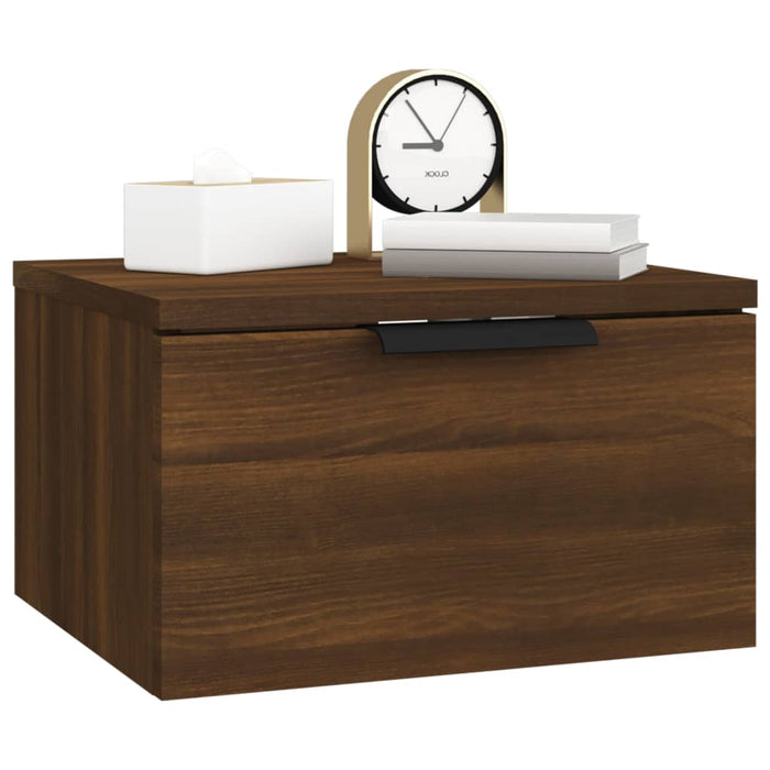 Wall-mounted Bedside Cabinet Brown Oak 34x30x20 cm