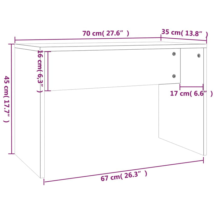 Dressing Table Set Concrete Grey 74.5x40x141 cm