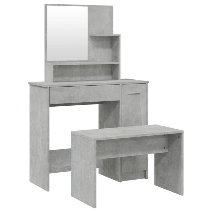 Dressing Table Set Concrete Grey 86.5x35x136 cm