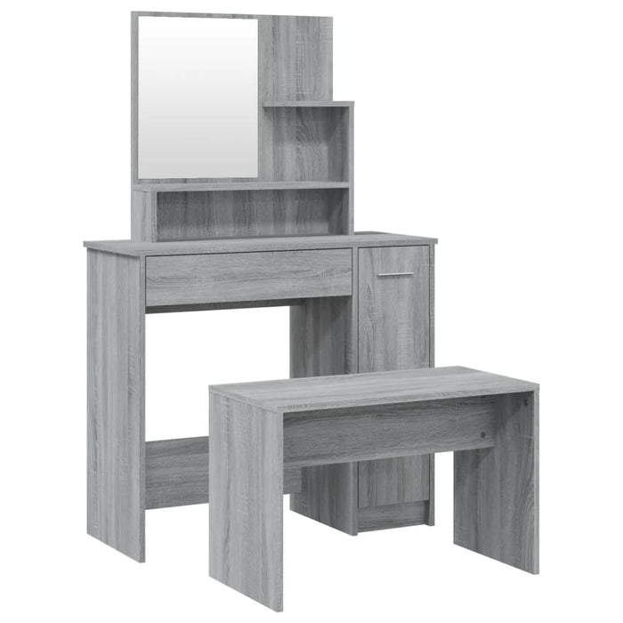 Dressing Table Set Grey Sonoma 86.5x35x136 cm