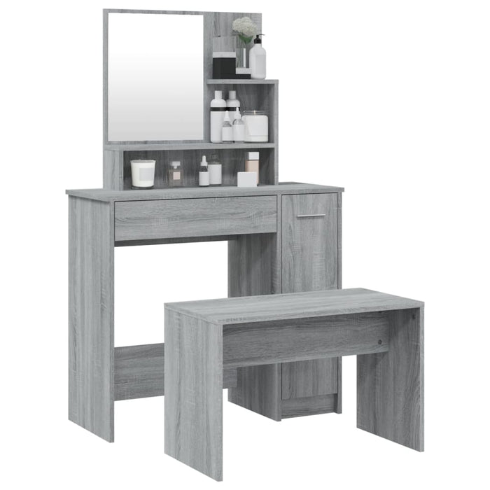 Dressing Table Set Grey Sonoma 86.5x35x136 cm