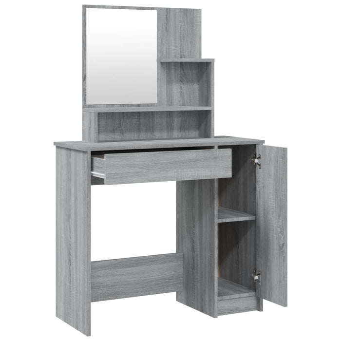 Dressing Table Set Grey Sonoma 86.5x35x136 cm