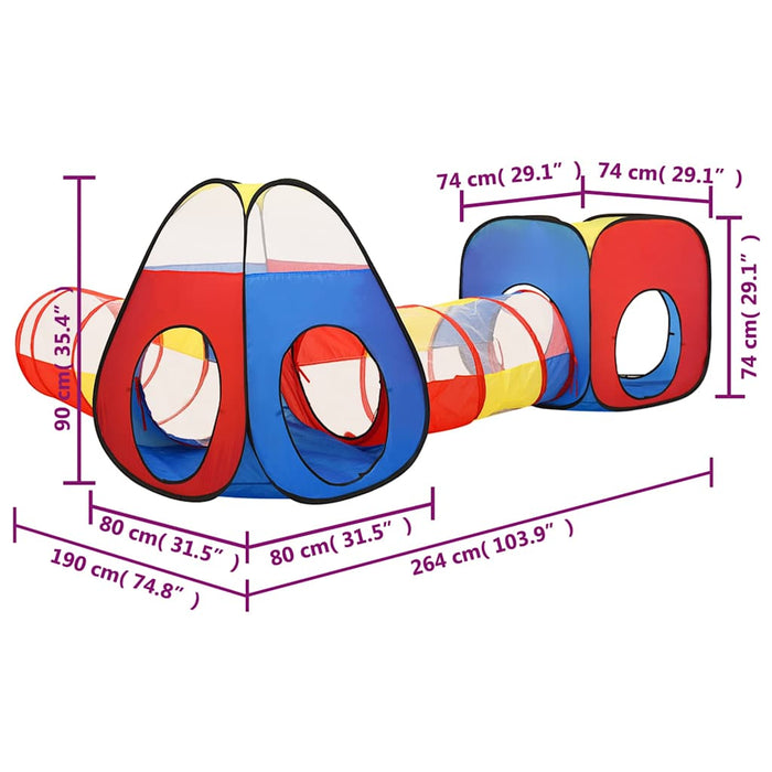 Children Play Tent Multicolour 190x264x90 cm