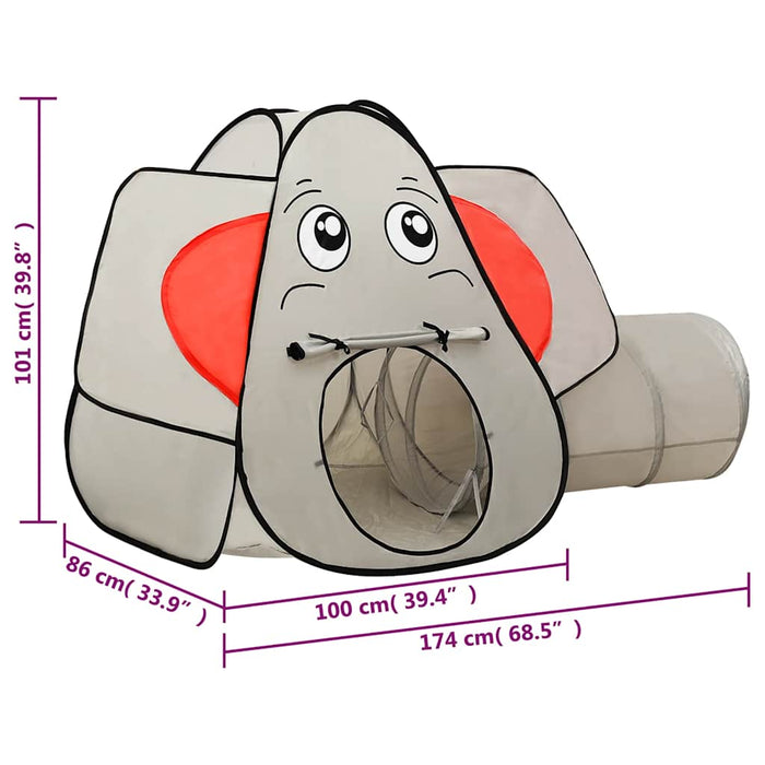 Cort Joaca Copii Elefant Gri 174x86x101 cm