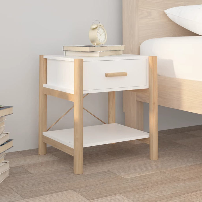 Bedside Tables 2pcs White 42x38x45 cm Engineered Wood