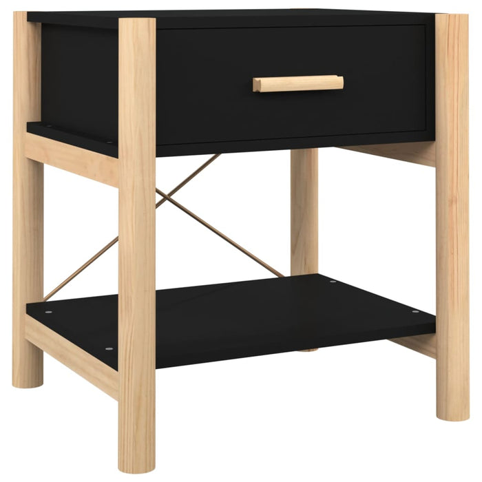 Bedside Tables 2pcs Black 42x38x45 cm Engineered Wood