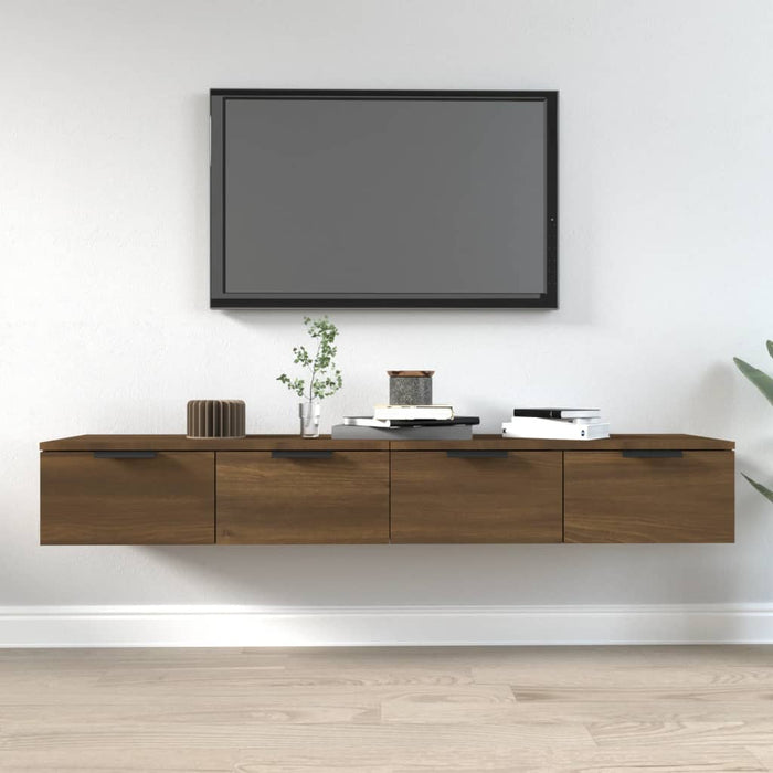 Wall Cabinets 2 pcs Brown Oak 68x30x20 cm Engineered Wood