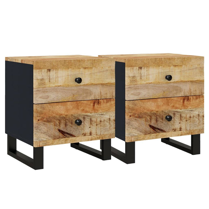 Bedside Cabinets 2 pcs 40x33x46 cm Solid Wood Mango