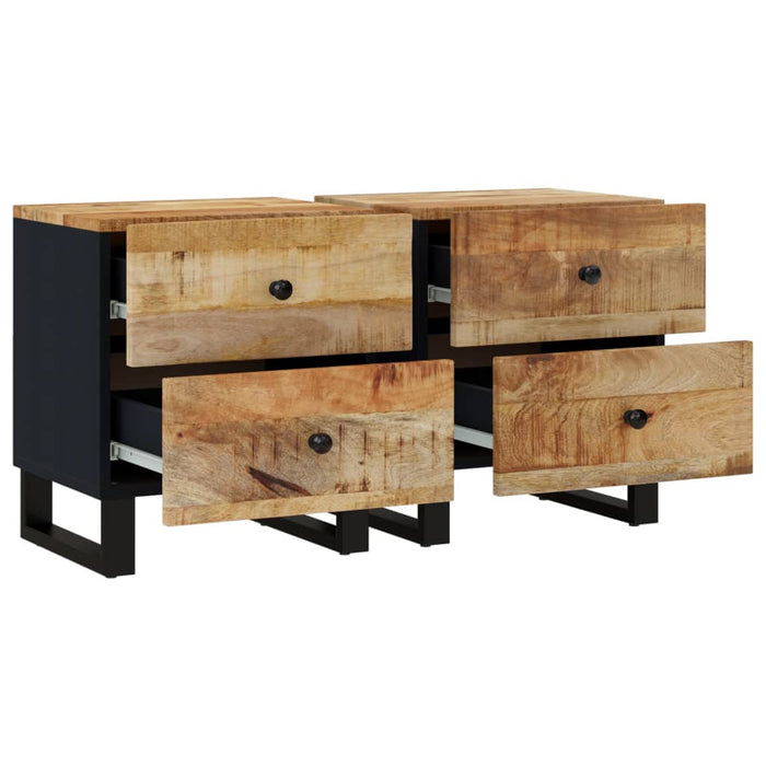 Bedside Cabinets 2 pcs 40x33x46 cm Solid Wood Mango