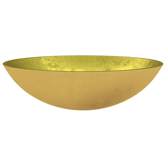 Basin Glass 50x37x14 cm Gold