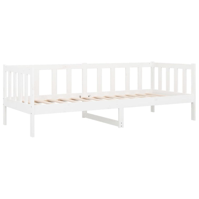 Day Bed without Mattress White 90x190cm Solid Wood Pine