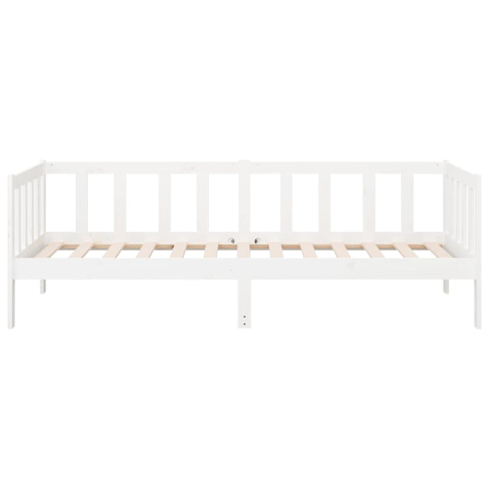 Day Bed without Mattress White 90x190cm Solid Wood Pine