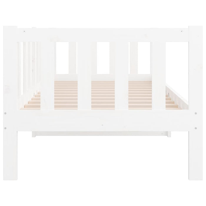 Day Bed without Mattress White 90x190cm Solid Wood Pine