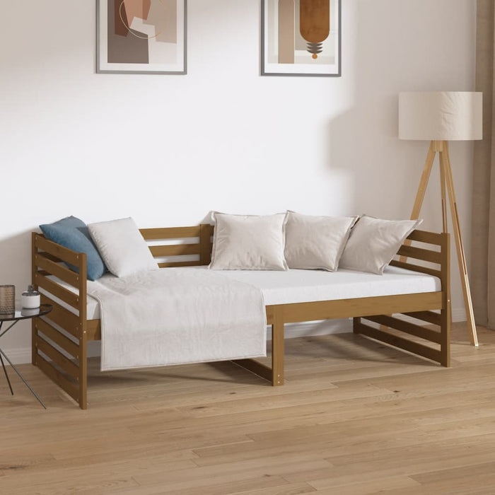 Day Bed without Mattress Honey Brown 90x190cm Solid Wood Pine