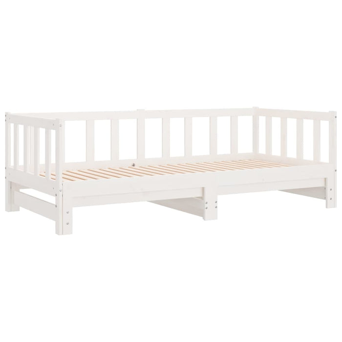 Pull-out Day Bed without Mattress White 2x(90x190)cm