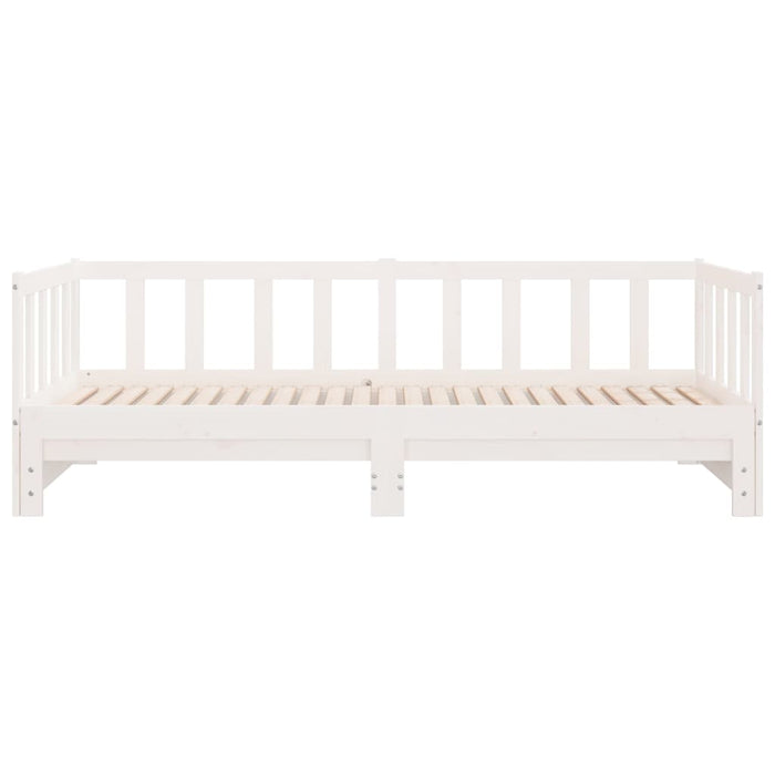 Pull-out Day Bed without Mattress White 2x(90x190)cm