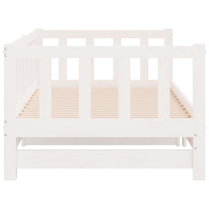 Pull-out Day Bed without Mattress White 2x(90x190)cm