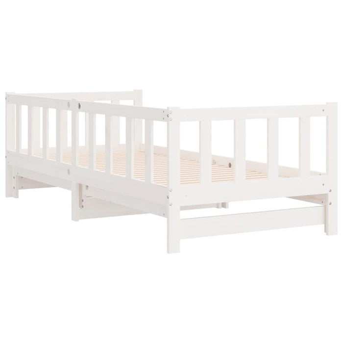 Pull-out Day Bed without Mattress White 2x(90x190)cm