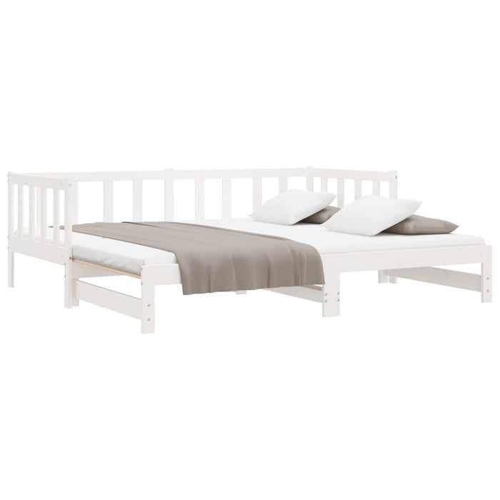 Pull-out Day Bed without Mattress White 2x(90x190)cm